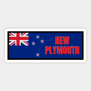 New Plymouth City in New Zealand Flag Sticker